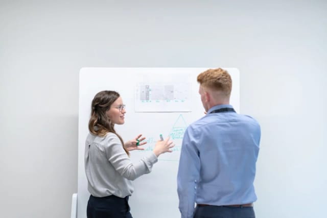 A coach and professional establish a clear speaking baseline together